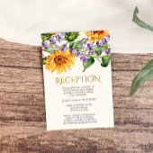 ひまわり素朴とラベンダーの披露宴カード エンクロージャーカード