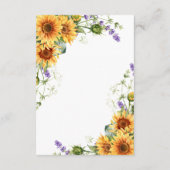 ひまわり素朴とラベンダーの披露宴カード エンクロージャーカード (裏面)