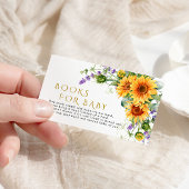 ひまわり素朴とラベンダーカード用ベビー帳 エンクロージャーカード