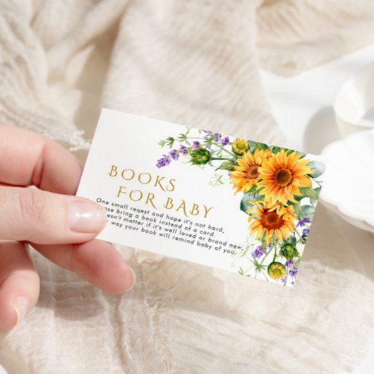 ひまわり素朴とラベンダーカード用ベビー帳 エンクロージャーカード