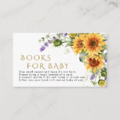 ひまわり素朴とラベンダーカード用ベビー帳 エンクロージャーカード (正面)