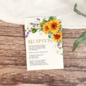 ひまわり素朴とラベンダー披露宴カードW2 エンクロージャーカード