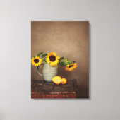 ひまわり素朴とレモン キャンバスプリント (正面)