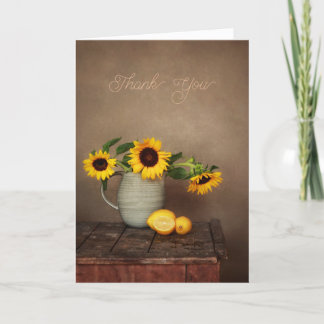ひまわり素朴とレモン サンキューカード