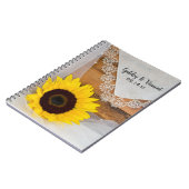 ひまわり素朴とレースの国の結婚式 ノートブック (左側)