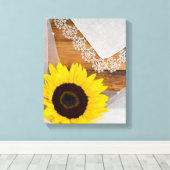 ひまわり素朴とレース キャンバスプリント (インサイチュ (ウッドフロア))