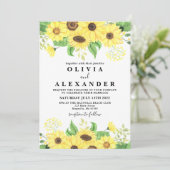 ひまわり素朴と優雅な結婚式 招待状 (スタンド正面)