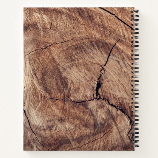 ひまわり素朴と木の質感レシピクックブック ノートブック (裏面)