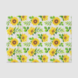 ひまわり素朴と木植物模様パーティー 薄葉紙