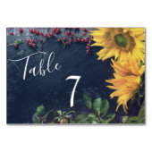 ひまわり素朴と石板カントリーウェディング テーブルナンバー (正面)