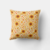 ひまわり素朴と紅葉水彩 クッション (裏面)