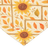 ひまわり素朴と紅葉水彩 ショートテーブルランナー (コーナー)
