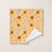 ひまわり素朴と紅葉水彩 バスタオルセット (ウォッシュタオル)