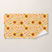 ひまわり素朴と紅葉水彩 バスタオルセット (ハンドタオル)