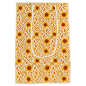 ひまわり素朴と紅葉水彩 ミディアムペーパーバッグ (裏面)