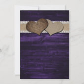 ひまわり素朴と紫の結婚式招待状 招待状 (裏面)