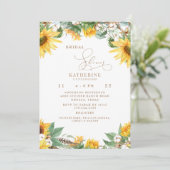 ひまわり素朴と綿のブライダルシャワー 招待状 (スタンド正面)