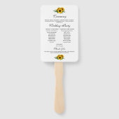 ひまわり素朴と蝶結婚式 プログラム ハンドファン (裏面)