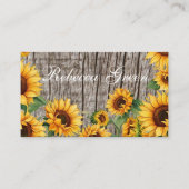 ひまわり素朴と風化したグレーバーンボード 名刺 (正面)