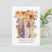 ひまわり素朴なフローラ卒業式 招待状 (スタンド正面)