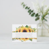 ひまわり素朴なフローラ赤ちゃんシャワーエンクロージャカード エンクロージャーカード (スタンド正面)