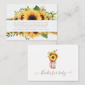 ひまわり素朴なフローラ赤ちゃんシャワーエンクロージャカード エンクロージャーカード (正面/裏面)