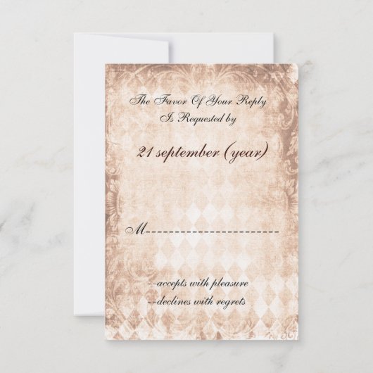 ひまわり素朴なメイソンjar rsvpカード3.5 x 5 出欠カード (裏面)