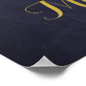 ひまわり素朴なライト秋の結婚式歓迎サイン ポスター (角)