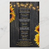 ひまわり素朴な木の金ゴールド結婚ライトの儀式 (裏面)