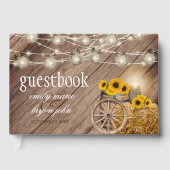 ひまわり素朴のある美しい木樽 ゲストブック (正面)