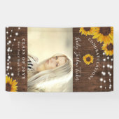 ひまわり素朴のひもが光り、写真の卒業 横断幕 (横)