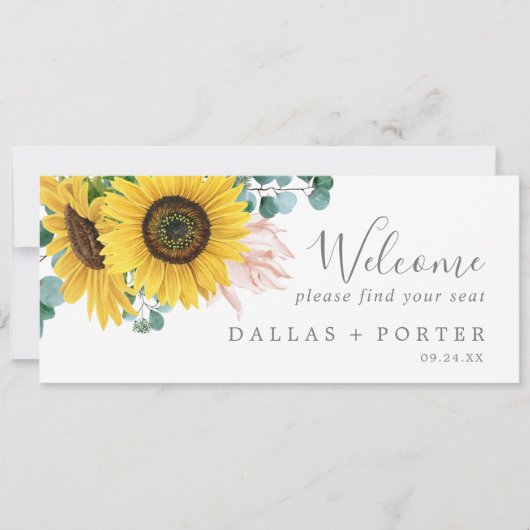 ひまわり素朴のぶら下がった座席表ヘッダー (正面)