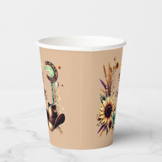 ひまわり素朴のウェディングパーティーカップ 紙コップ (右)