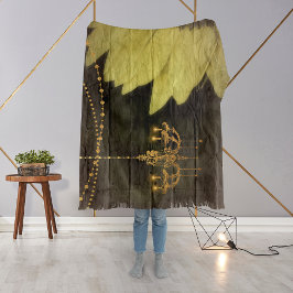 ひまわり素朴のエレガントグリッタービー スローブランケット