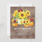 ひまわり素朴のカボチャの移動発表 招待状 (正面)