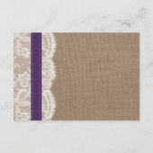 ひまわり素朴のコレクシ結婚ョン – 紫 エンクロージャーカード (裏面)