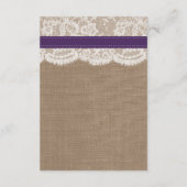 ひまわり素朴のコレクシ結婚ョン – 紫 エンクロージャーカード (裏面)