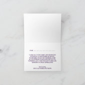 ひまわり素朴のコレクシ結婚ョン – 紫 サンキューカード (内部)