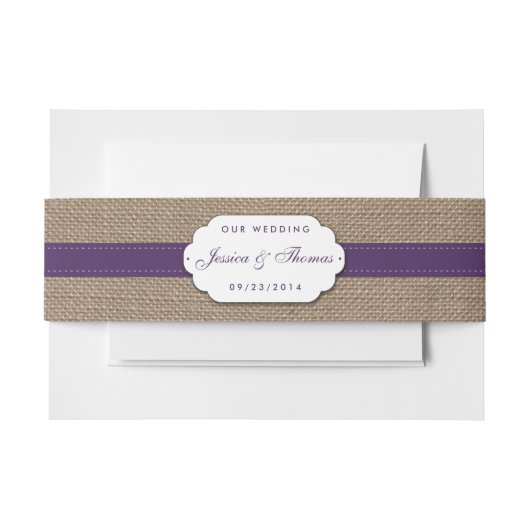 ひまわり素朴のコレクシ結婚ョン – 紫 招待状ベリーバンド (正面例)