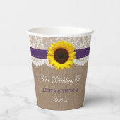 ひまわり素朴のコレクシ結婚ョン – 紫 紙コップ (裏面)
