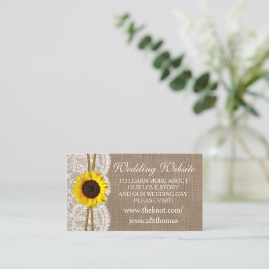 ひまわり素朴のコレクシ結婚ョンWebサイト エンクロージャーカード (スタンド正面)