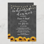 ひまわり素朴のシャルボードリハーサルディナー 招待状 (正面/裏面)