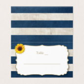 ひまわり素朴のストライプ座席表 名刺 (外部フラット)