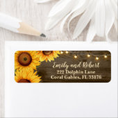 ひまわり素朴のストリングラ結婚イトのアドレス ラベル (インサイチュ)