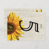 ひまわり素朴のテー結婚ブルカード ポストカード (正面/裏面)