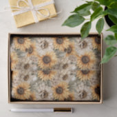 ひまわり素朴のデカップクラフトティッシュペーパー 薄葉紙 (ギフト)