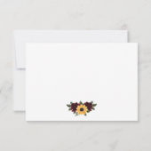 ひまわり素朴のバラと結婚食事の選択 出欠カード (裏面)