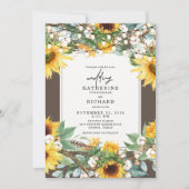 ひまわり素朴のバーストひもライト 招待状 (正面)