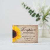 ひまわり素朴のバーラップ式レセプションカード エンクロージャーカード (スタンド正面)