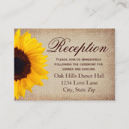 ひまわり素朴のバーラップ式レセプションカード エンクロージャーカード